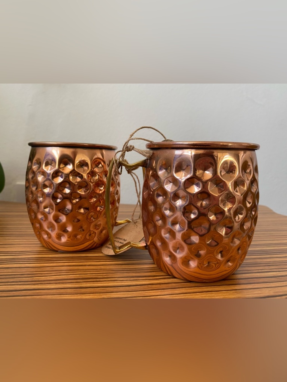 NWT Copper Textured Moscow Mule Mugs - Set of 2